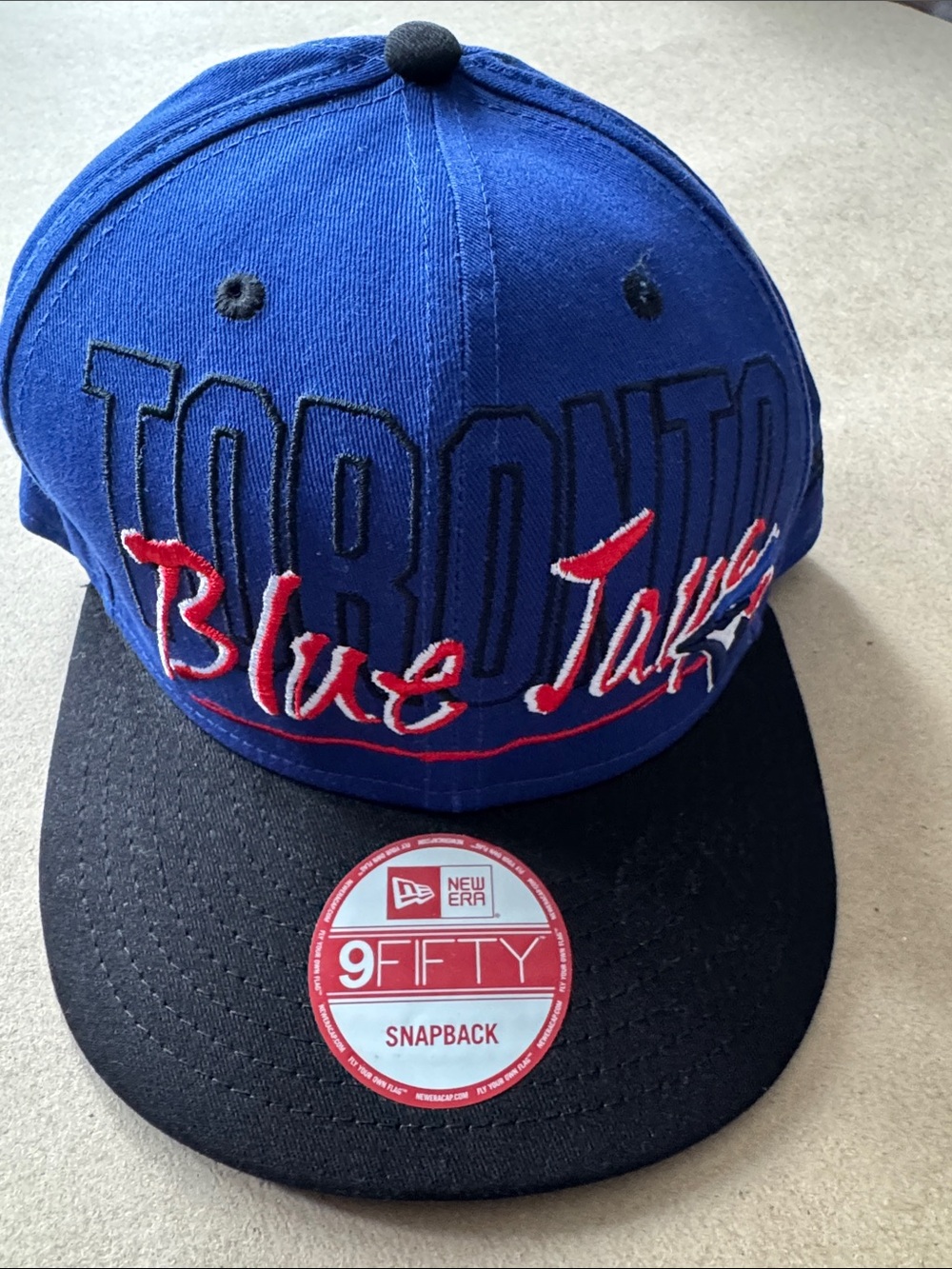 New Era Blue Toronto Blue Jays Snapback Hat with Black Brim